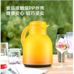 进口欧式双层真空玻璃内胆创意设计桑巴保温壶 1.3L 两色可选