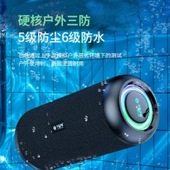 不见不散E8-L蓝牙音箱炫彩灯光户外音响大音量超重低音3d环绕家用防水广场舞播放器便携无线小型网红随身